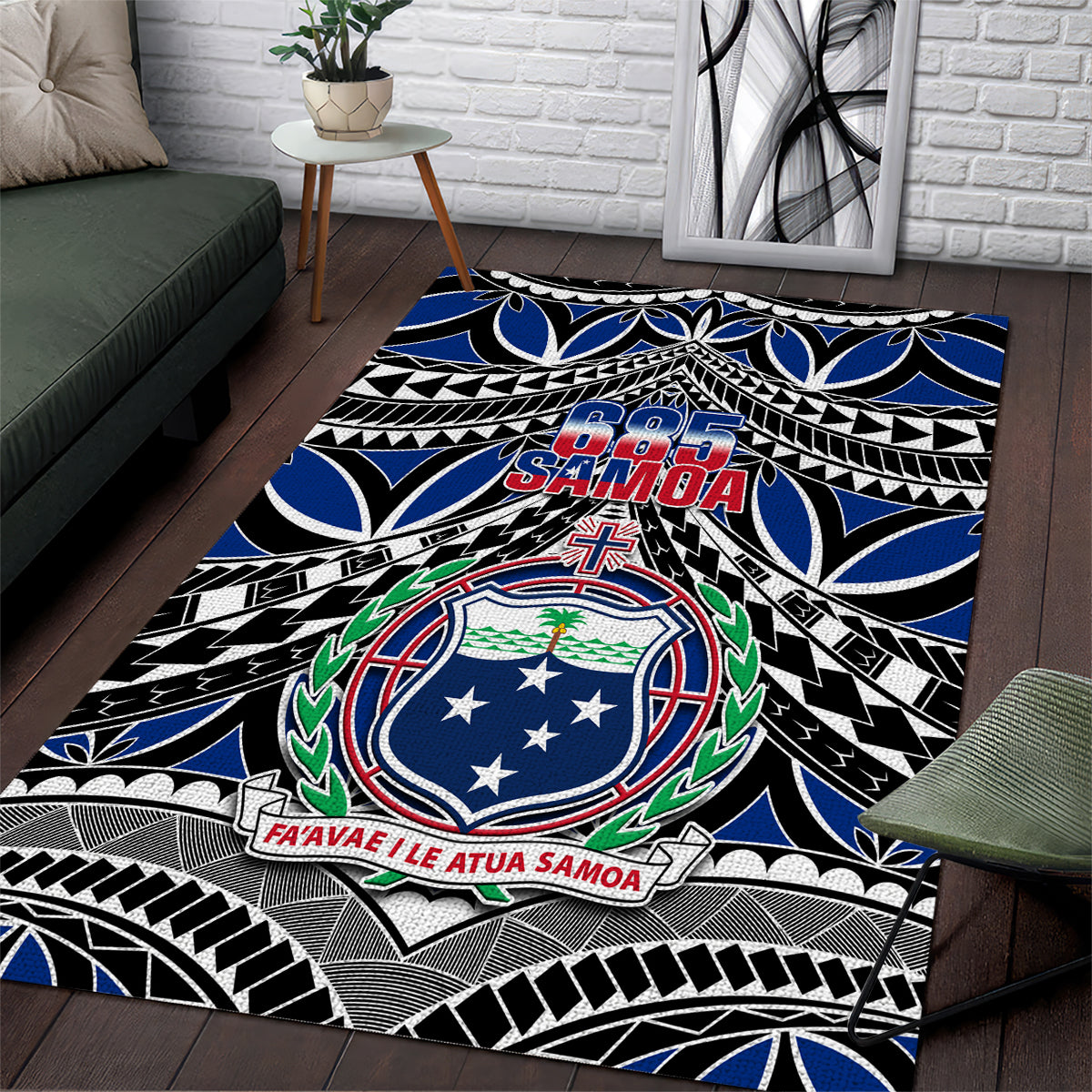 Samoa 685 Area Rug Samoan Coat Of Arms Simple Style - Wonder Print Shop