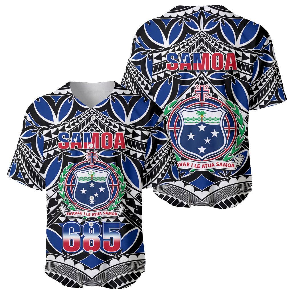 Samoa 685 Baseball Jersey Samoan Coat Of Arms Simple Style - Wonder Print Shop