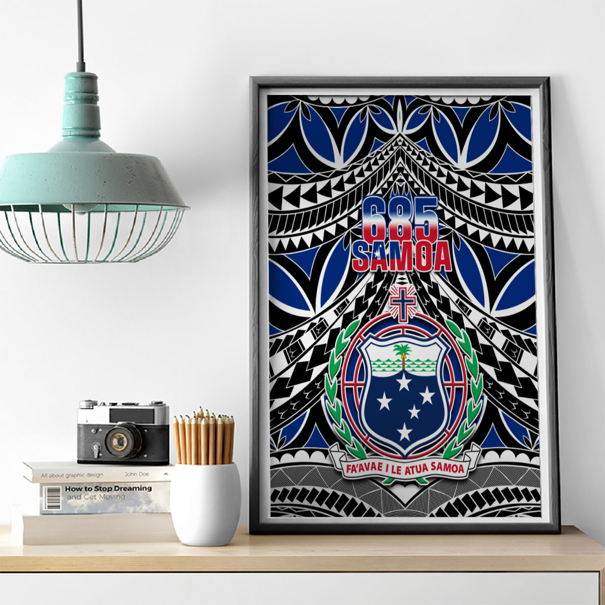 Samoa 685 Canvas Wall Art Samoan Coat Of Arms Simple Style - Wonder Print Shop