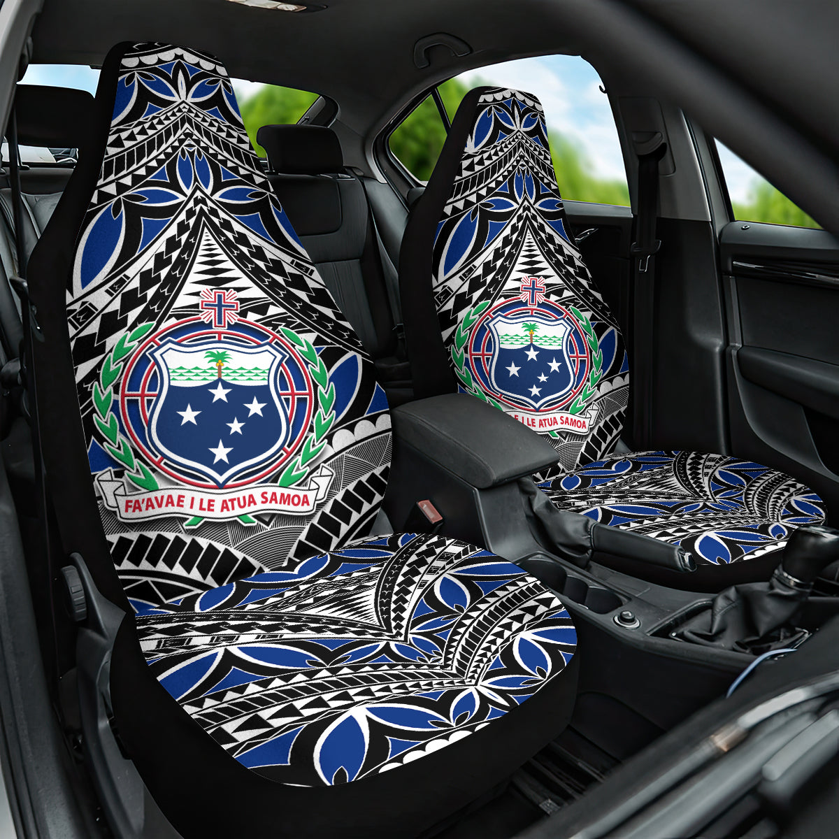 Samoa 685 Car Seat Cover Samoan Coat Of Arms Simple Style - Wonder Print Shop