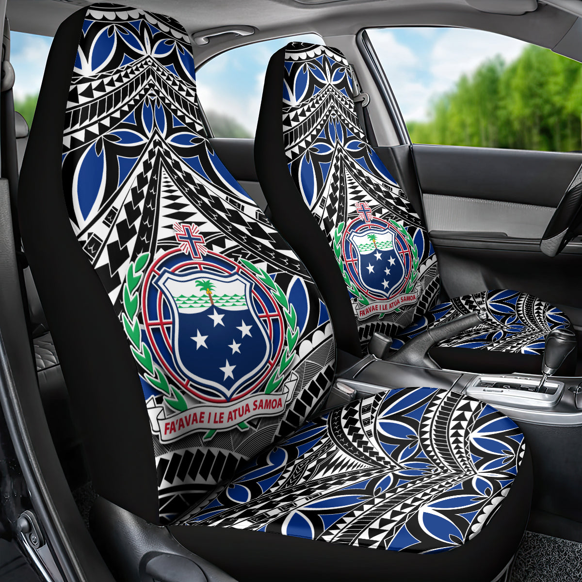 Samoa 685 Car Seat Cover Samoan Coat Of Arms Simple Style - Wonder Print Shop
