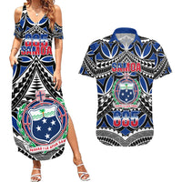 Samoa 685 Couples Matching Summer Maxi Dress and Hawaiian Shirt Samoan Coat Of Arms Simple Style - Wonder Print Shop