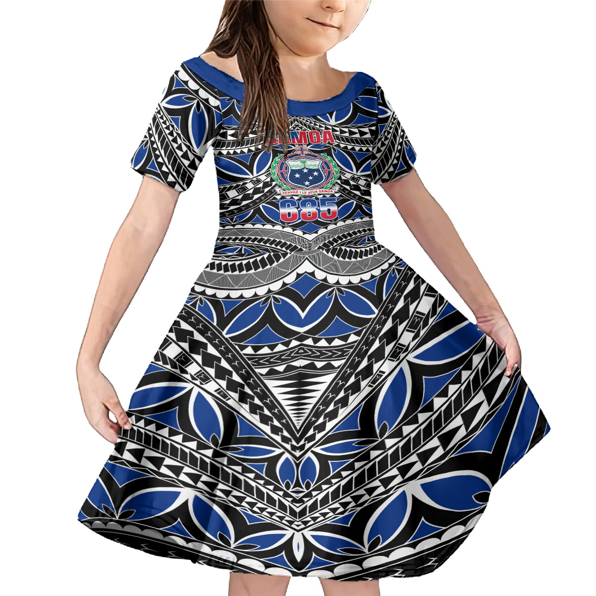Samoa 685 Family Matching Mermaid Dress and Hawaiian Shirt Samoan Coat Of Arms Simple Style - Wonder Print Shop