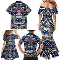 Samoa 685 Family Matching Mermaid Dress and Hawaiian Shirt Samoan Coat Of Arms Simple Style - Wonder Print Shop