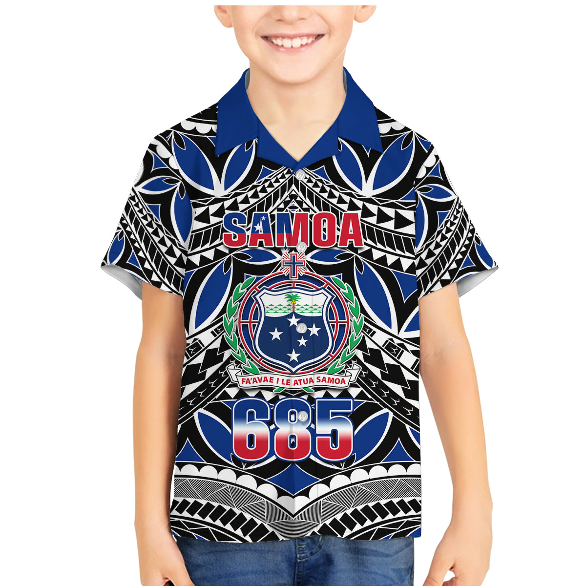 Samoa 685 Family Matching Mermaid Dress and Hawaiian Shirt Samoan Coat Of Arms Simple Style - Wonder Print Shop