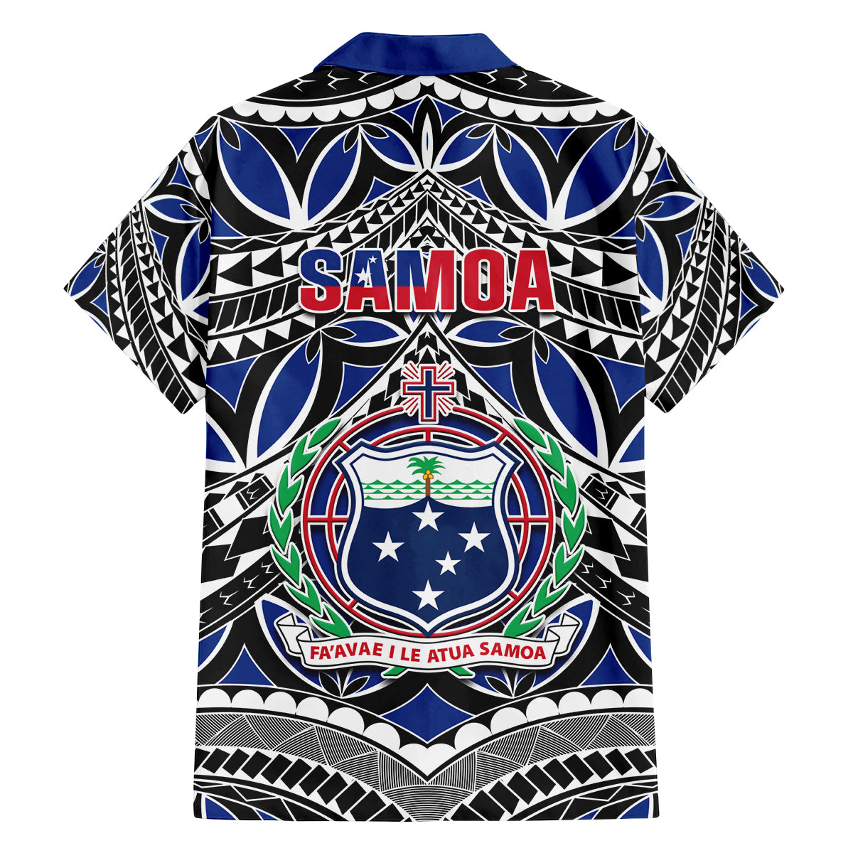 Samoa 685 Family Matching Off Shoulder Short Dress and Hawaiian Shirt Samoan Coat Of Arms Simple Style - Wonder Print Shop