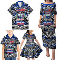 Samoa 685 Family Matching Puletasi Dress and Hawaiian Shirt Samoan Coat Of Arms Simple Style - Wonder Print Shop