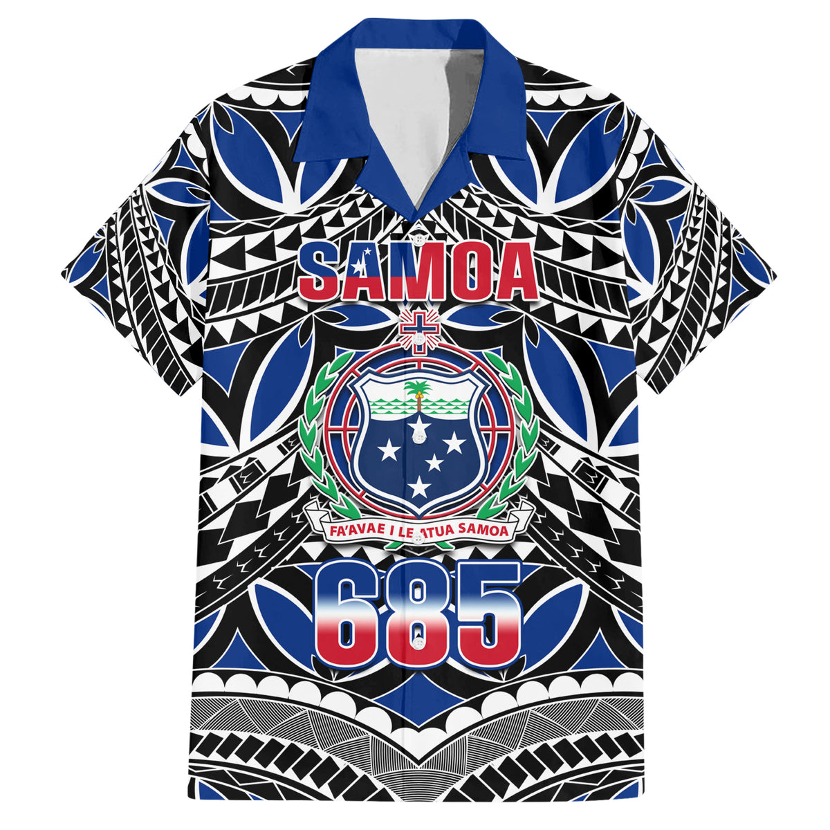 Samoa 685 Family Matching Short Sleeve Bodycon Dress and Hawaiian Shirt Samoan Coat Of Arms Simple Style - Wonder Print Shop