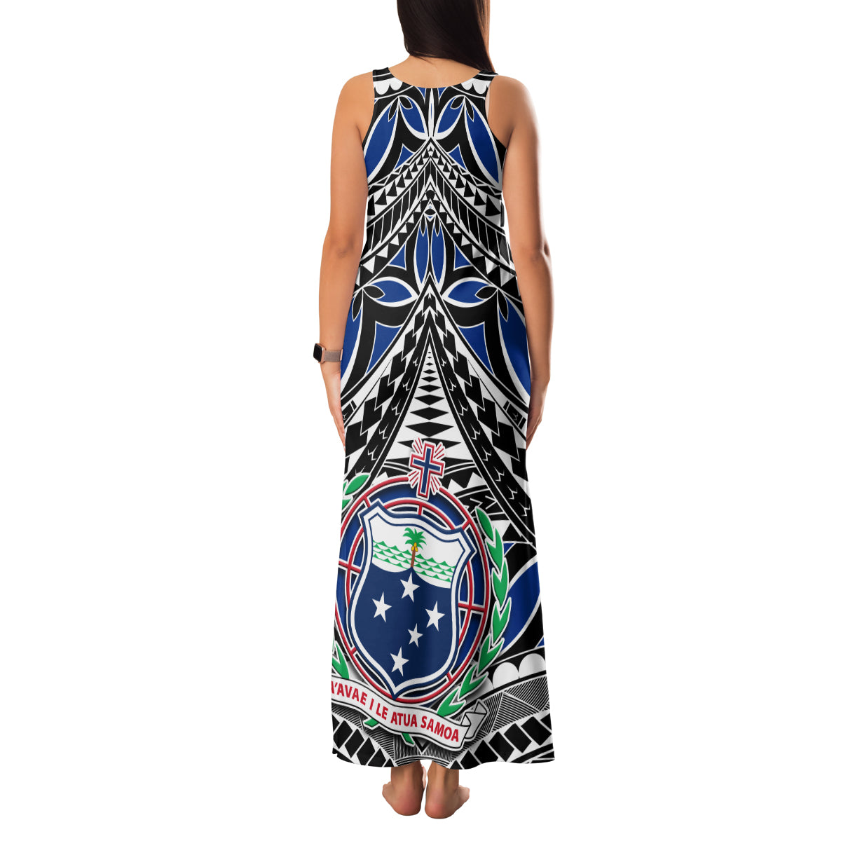 Samoa 685 Family Matching Tank Maxi Dress and Hawaiian Shirt Samoan Coat Of Arms Simple Style - Wonder Print Shop