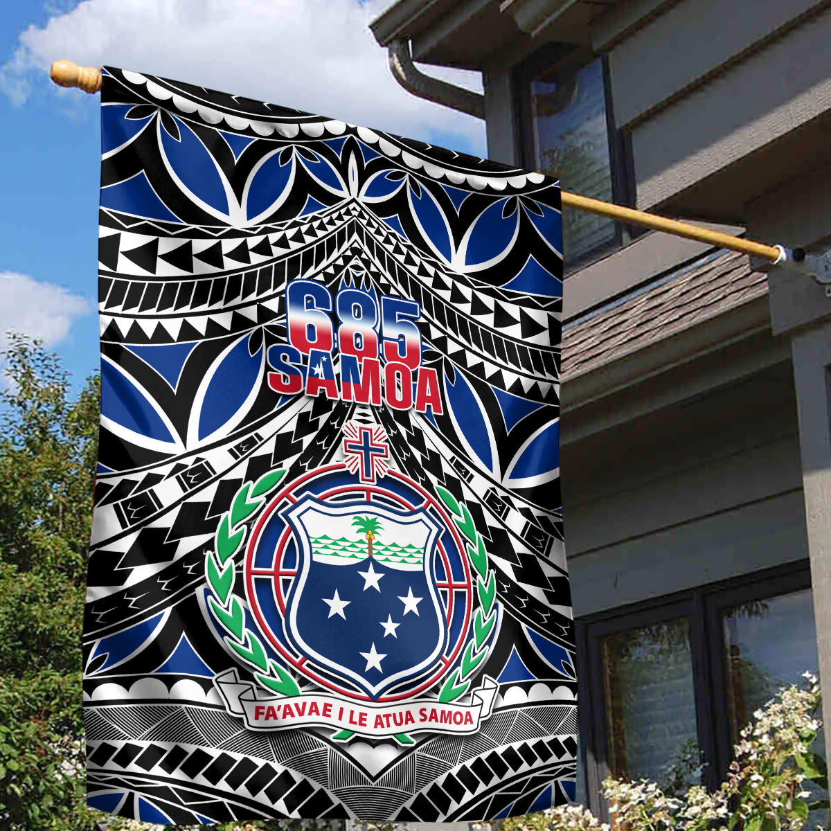 Samoa 685 Garden Flag Samoan Coat Of Arms Simple Style - Wonder Print Shop
