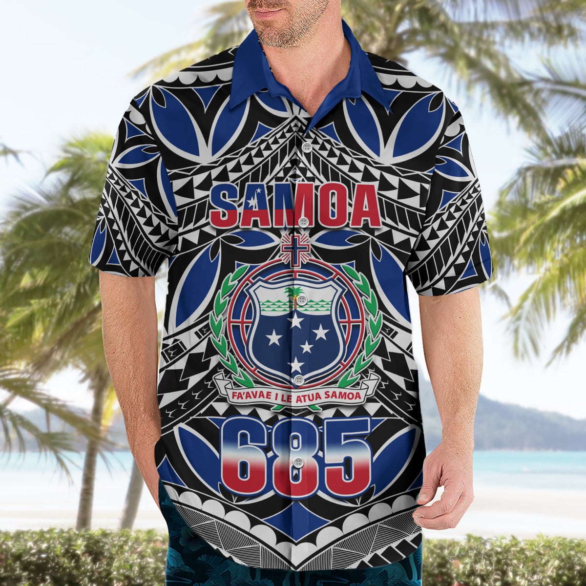 Samoa 685 Hawaiian Shirt Samoan Coat Of Arms Simple Style - Wonder Print Shop