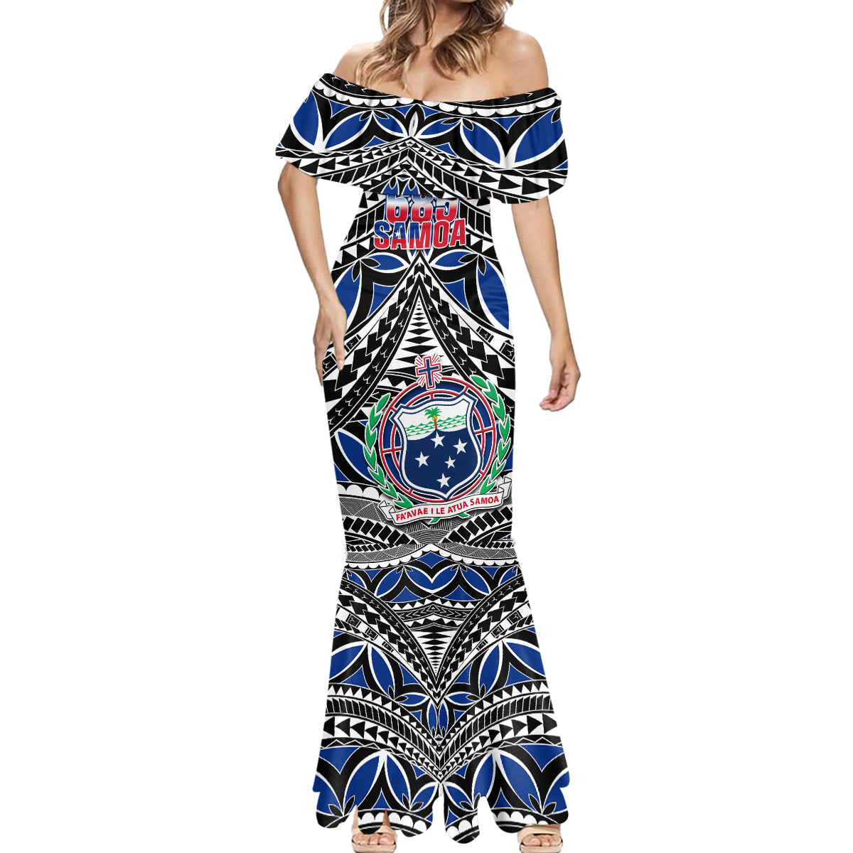 Samoa 685 Mermaid Dress Samoan Coat Of Arms Simple Style - Wonder Print Shop