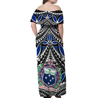Samoa 685 Off Shoulder Maxi Dress Samoan Coat Of Arms Simple Style - Wonder Print Shop
