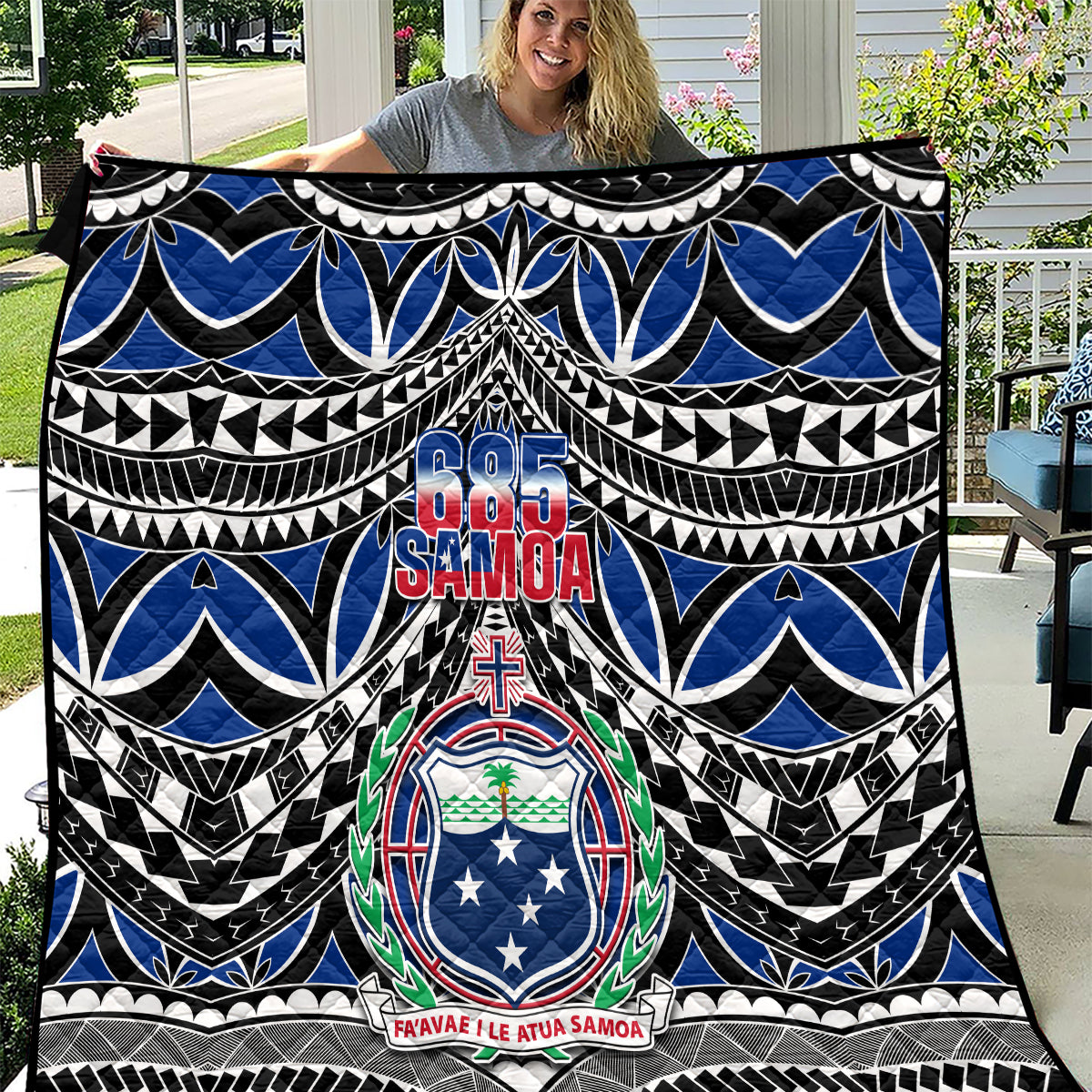 Samoa 685 Quilt Samoan Coat Of Arms Simple Style - Wonder Print Shop