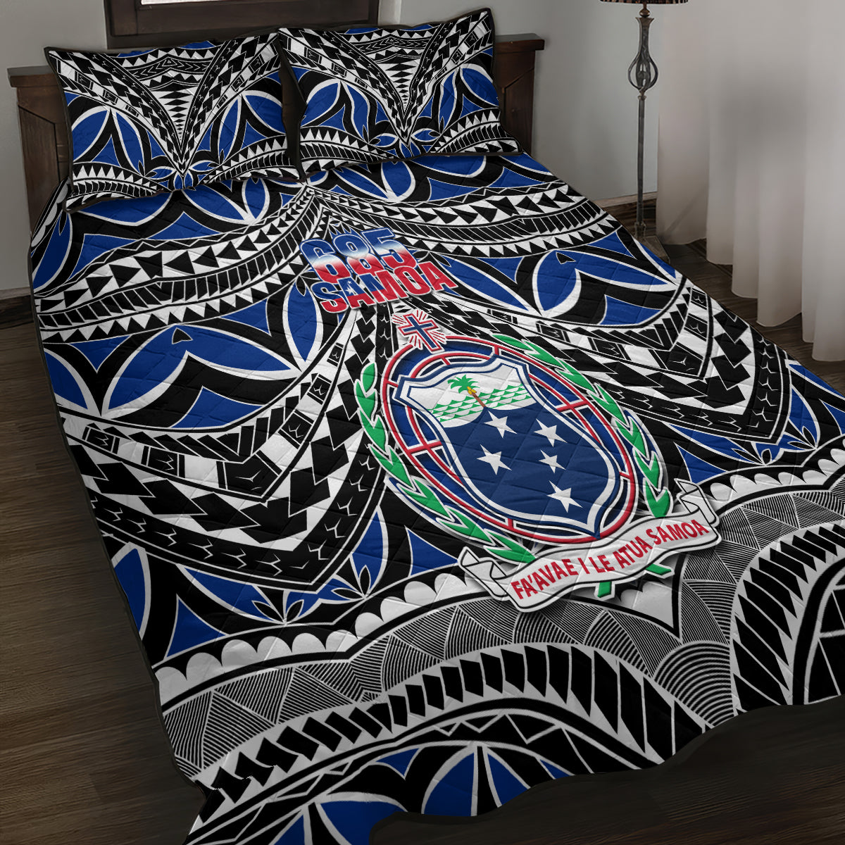 Samoa 685 Quilt Bed Set Samoan Coat Of Arms Simple Style - Wonder Print Shop