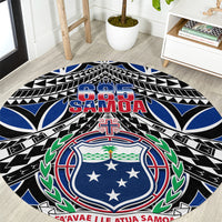 samoa-685-round-carpet-samoan-coat-of-arms-simple-style