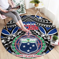 samoa-685-round-carpet-samoan-coat-of-arms-simple-style