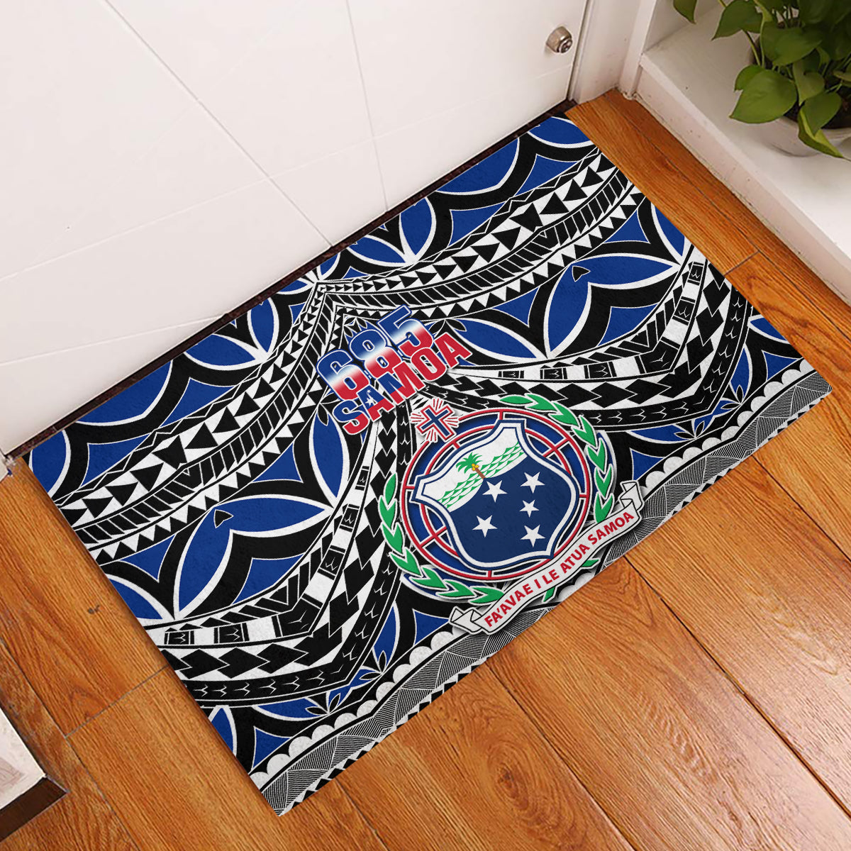 Samoa 685 Rubber Doormat Samoan Coat Of Arms Simple Style - Wonder Print Shop