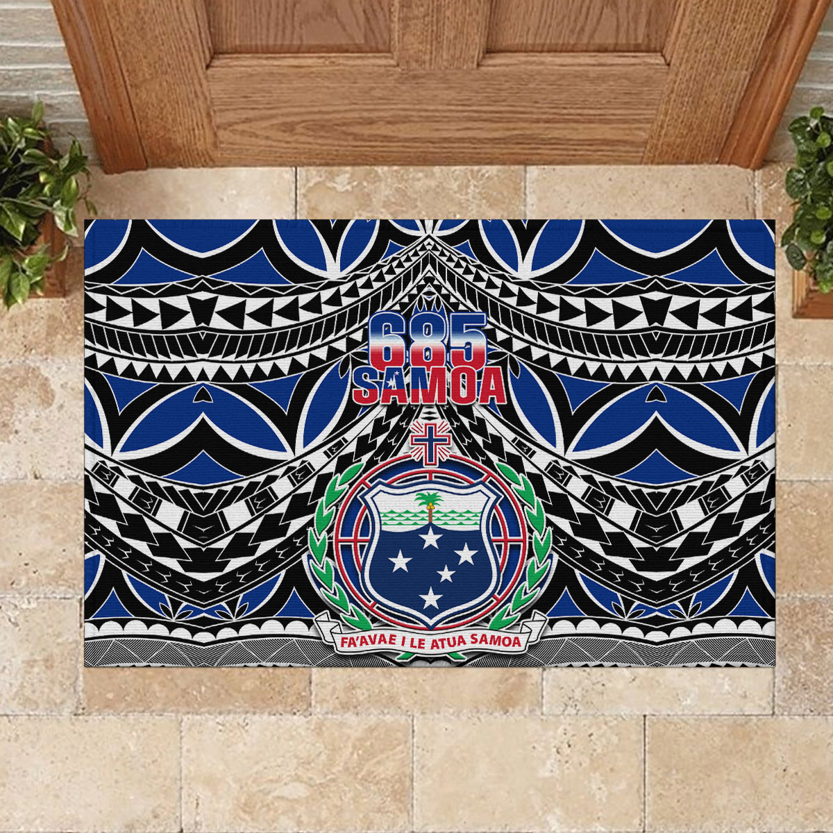 Samoa 685 Rubber Doormat Samoan Coat Of Arms Simple Style - Wonder Print Shop
