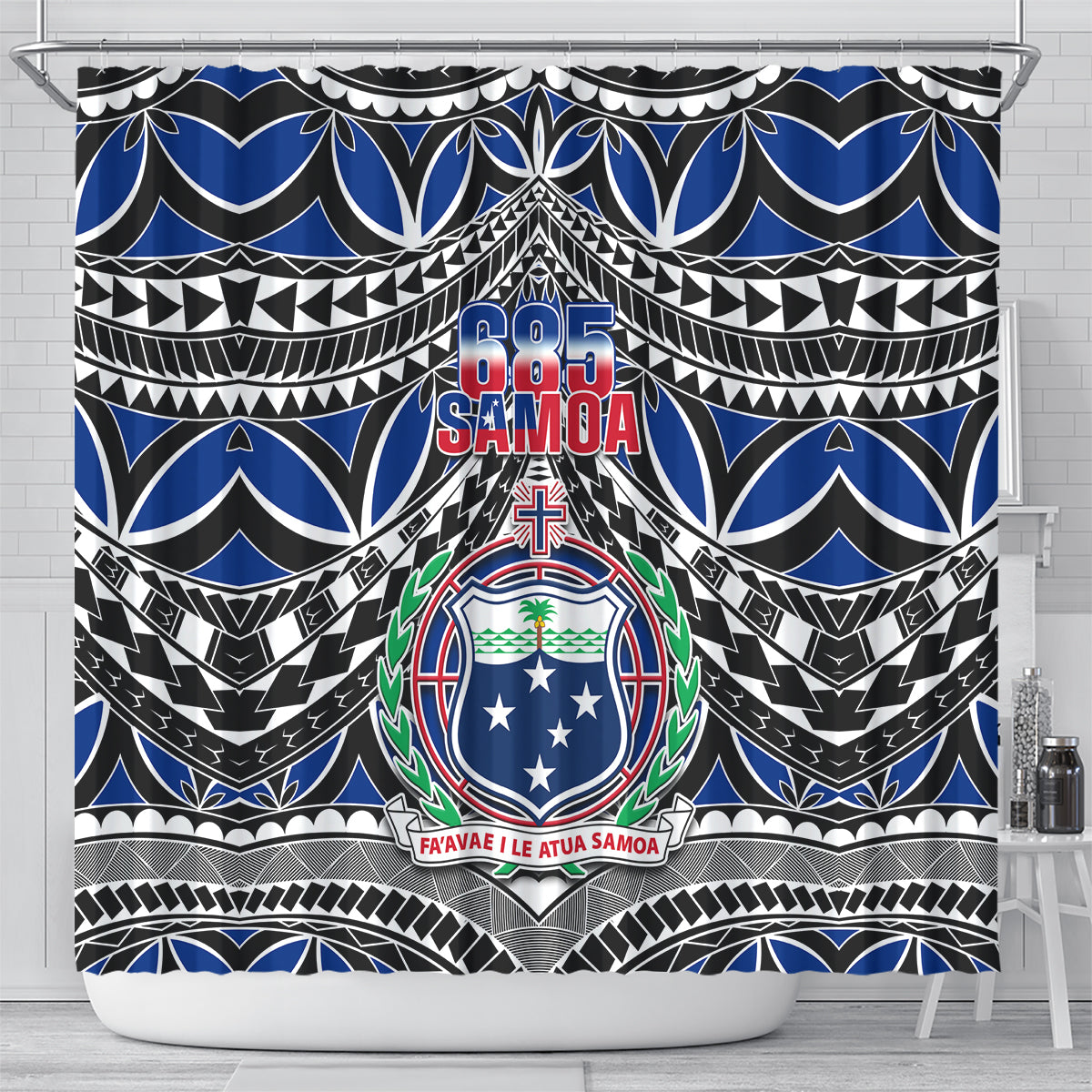 samoa-685-shower-curtain-samoan-coat-of-arms-simple-style