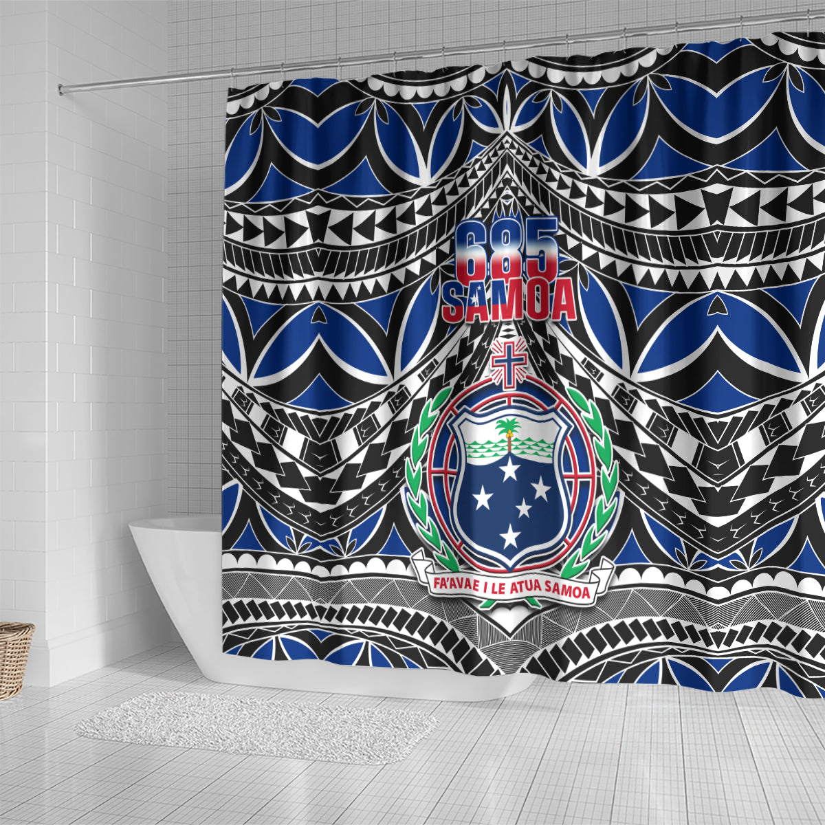 samoa-685-shower-curtain-samoan-coat-of-arms-simple-style