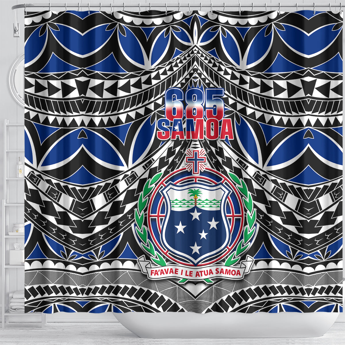 samoa-685-shower-curtain-samoan-coat-of-arms-simple-style