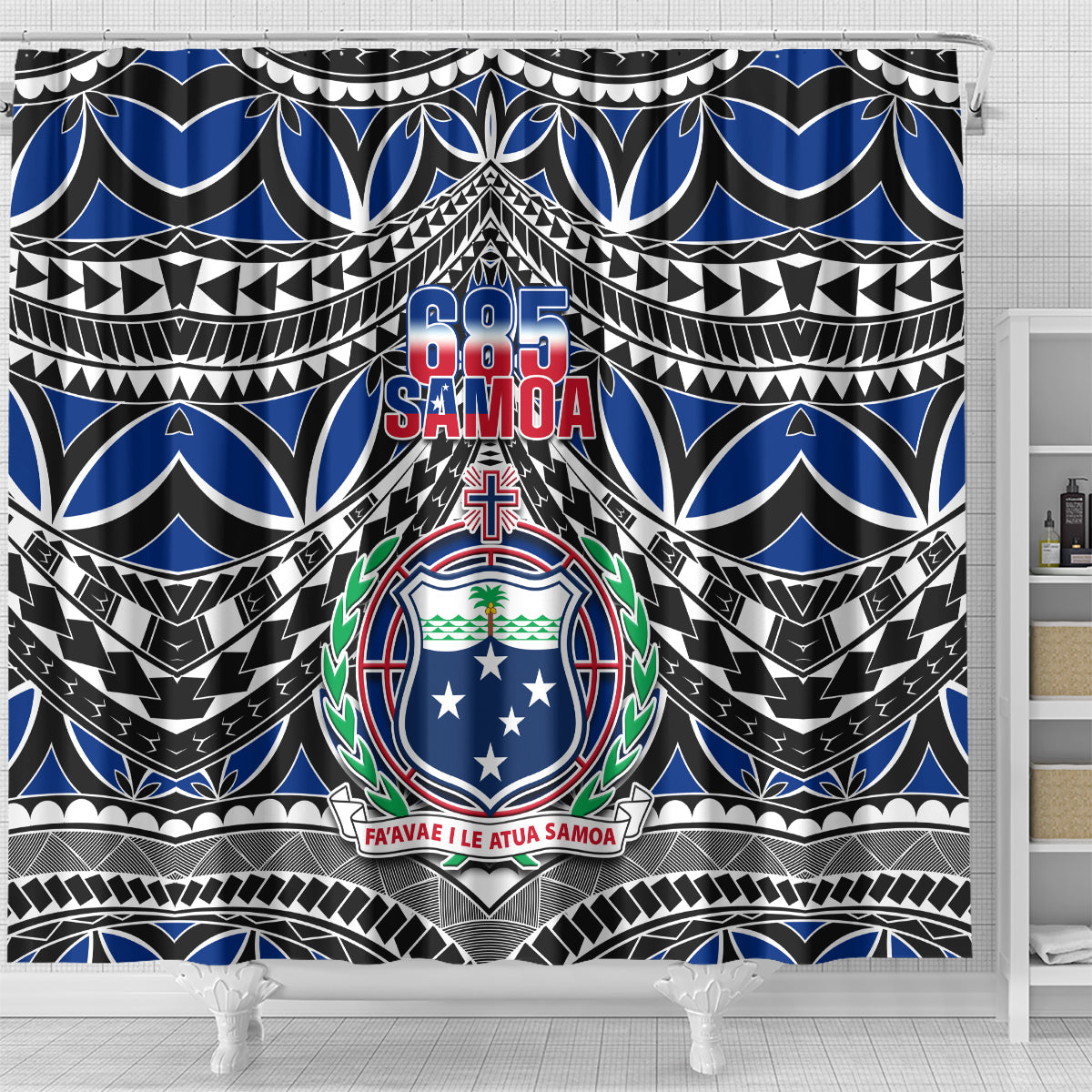 samoa-685-shower-curtain-samoan-coat-of-arms-simple-style