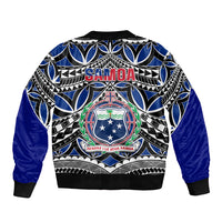 Samoa 685 Sleeve Zip Bomber Jacket Samoan Coat Of Arms Simple Style - Wonder Print Shop