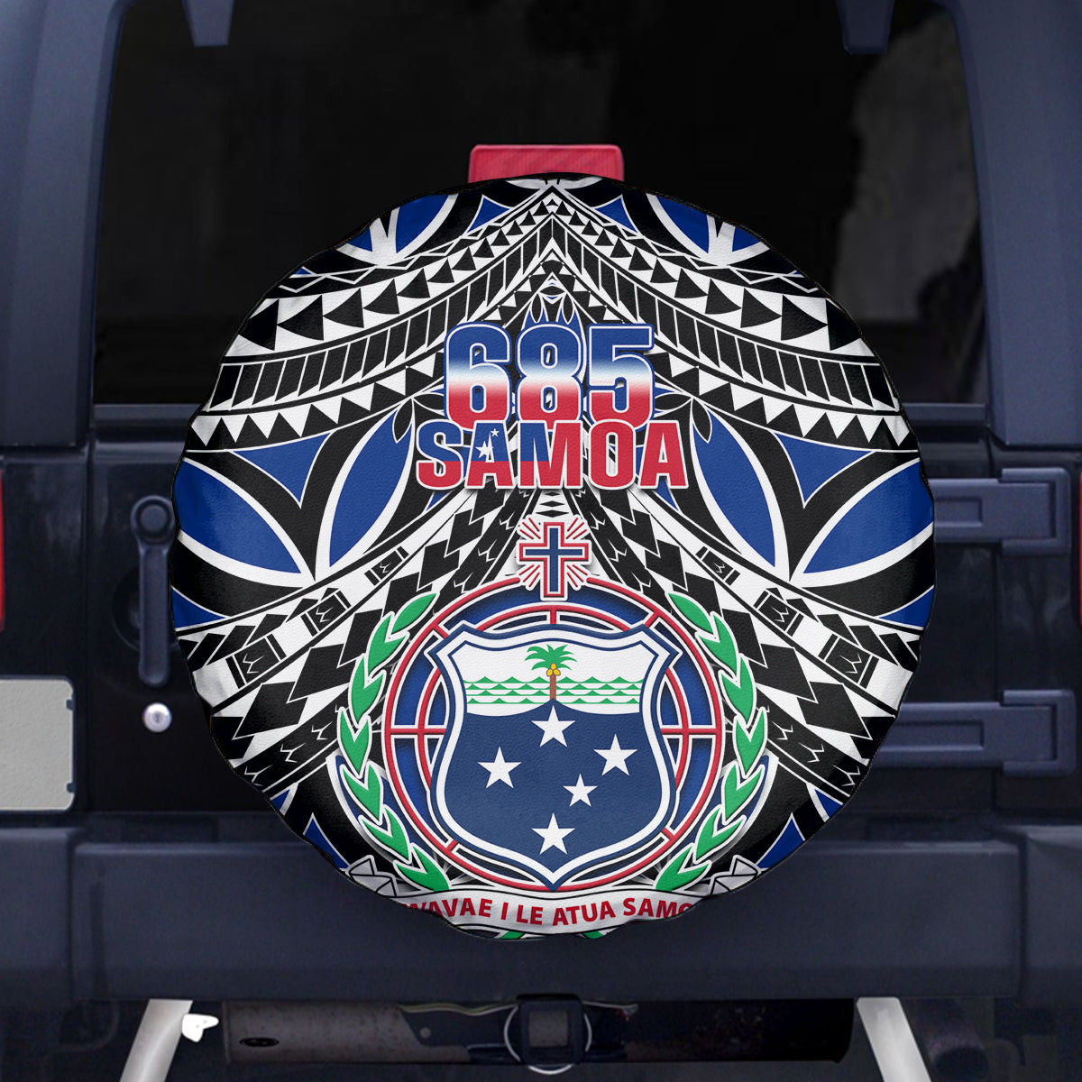Samoa 685 Spare Tire Cover Samoan Coat Of Arms Simple Style - Wonder Print Shop