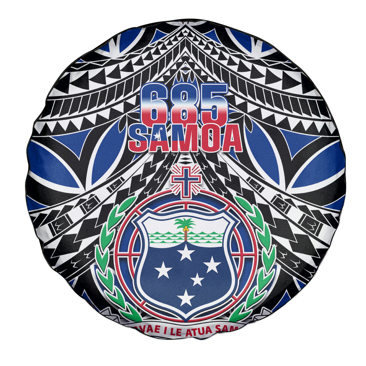 Samoa 685 Spare Tire Cover Samoan Coat Of Arms Simple Style - Wonder Print Shop