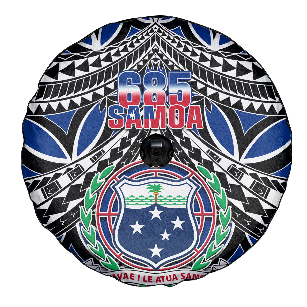 Samoa 685 Spare Tire Cover Samoan Coat Of Arms Simple Style - Wonder Print Shop