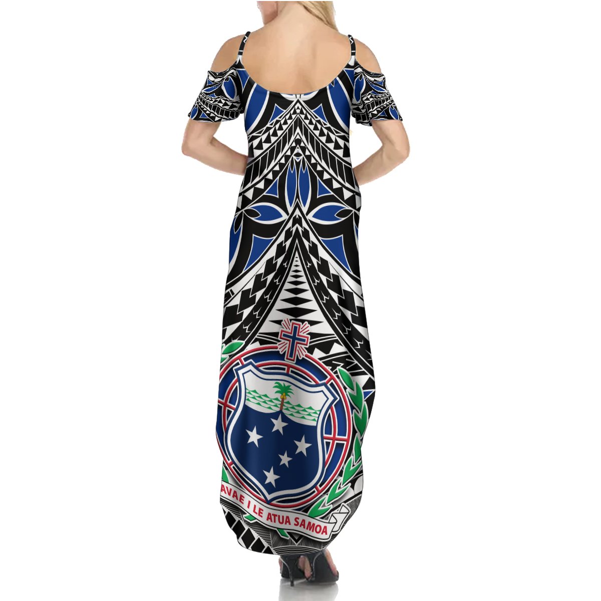 Samoa 685 Summer Maxi Dress Samoan Coat Of Arms Simple Style - Wonder Print Shop