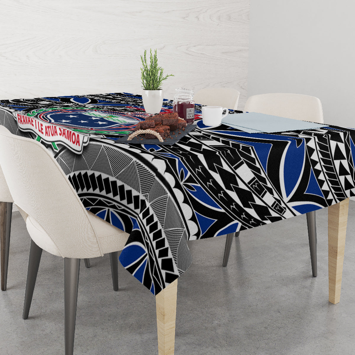 Samoa 685 Tablecloth Samoan Coat Of Arms Simple Style - Wonder Print Shop