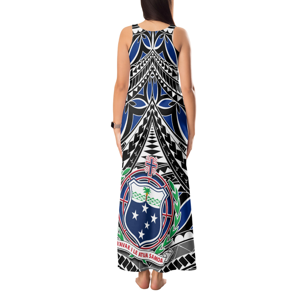 Samoa 685 Tank Maxi Dress Samoan Coat Of Arms Simple Style - Wonder Print Shop