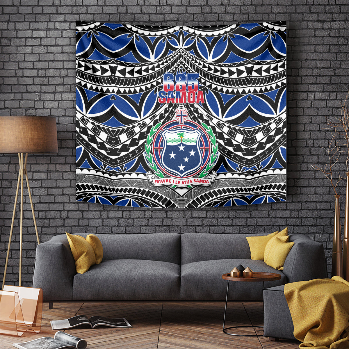 Samoa 685 Tapestry Samoan Coat Of Arms Simple Style - Wonder Print Shop