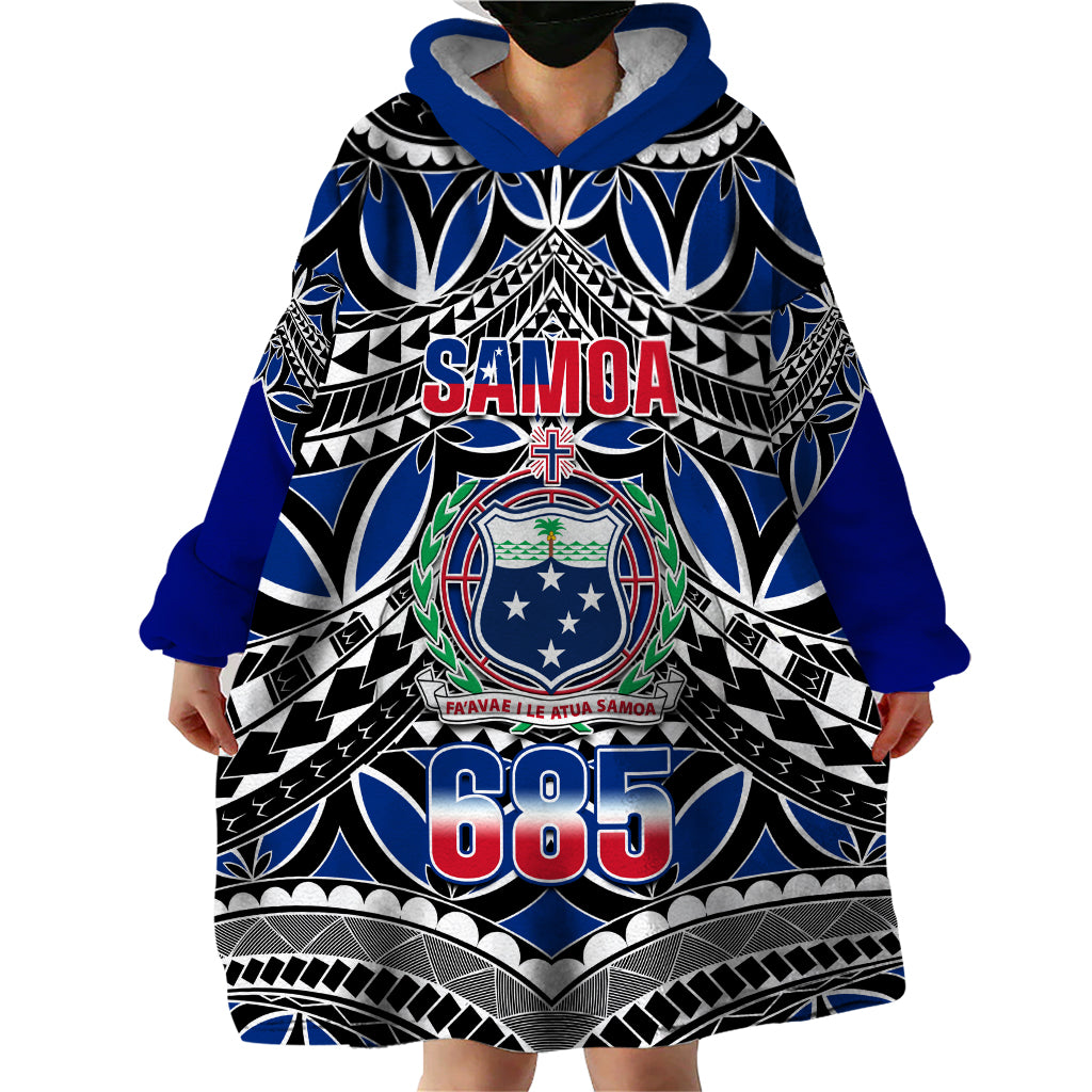 Samoa 685 Wearable Blanket Hoodie Samoan Coat Of Arms Simple Style - Wonder Print Shop
