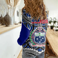 Samoa 685 Women Casual Shirt Samoan Coat Of Arms Simple Style - Wonder Print Shop