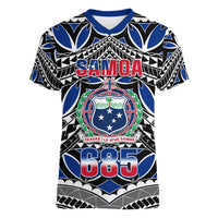 Samoa 685 Women V Neck T Shirt Samoan Coat Of Arms Simple Style - Wonder Print Shop
