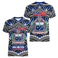 Samoa 685 Women V Neck T Shirt Samoan Coat Of Arms Simple Style - Wonder Print Shop