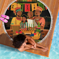 Happy Kwanzaa Beach Blanket African-American Culture Celebration - Wonder Print Shop