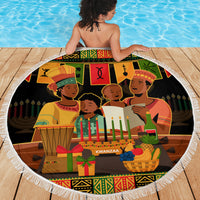 Happy Kwanzaa Beach Blanket African-American Culture Celebration - Wonder Print Shop