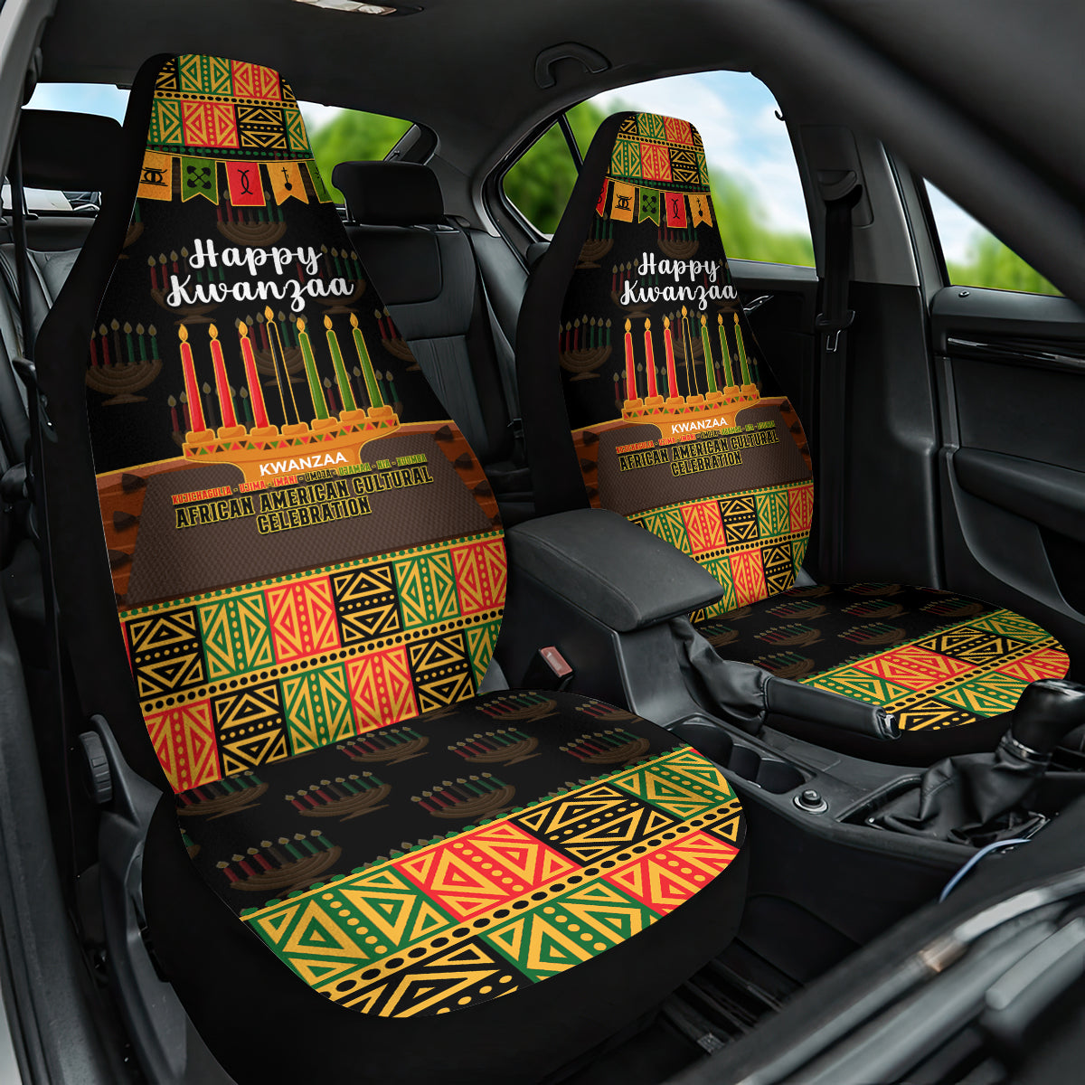 Happy Kwanzaa Car Seat Cover African-American Culture Celebration - Wonder Print Shop