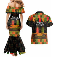Happy Kwanzaa Couples Matching Mermaid Dress and Hawaiian Shirt African-American Culture Celebration - Wonder Print Shop