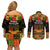 Happy Kwanzaa Couples Matching Off Shoulder Short Dress and Long Sleeve Button Shirt African-American Culture Celebration - Wonder Print Shop