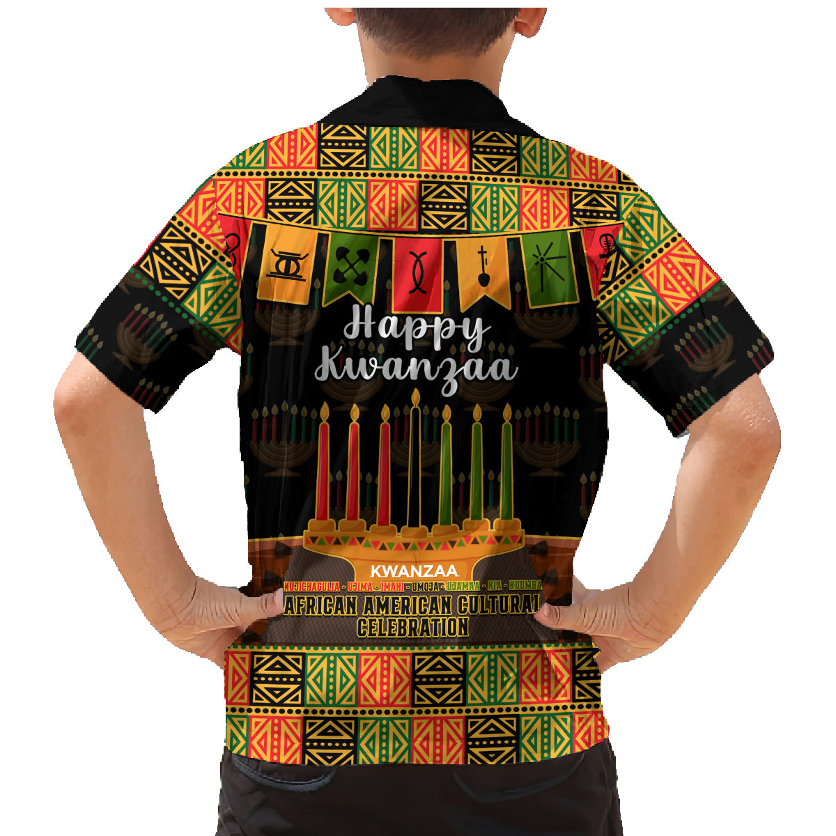 Happy Kwanzaa Family Matching Mermaid Dress and Hawaiian Shirt African-American Culture Celebration - Wonder Print Shop