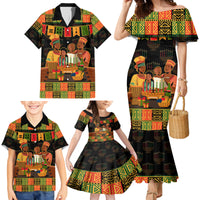 Happy Kwanzaa Family Matching Mermaid Dress and Hawaiian Shirt African-American Culture Celebration - Wonder Print Shop