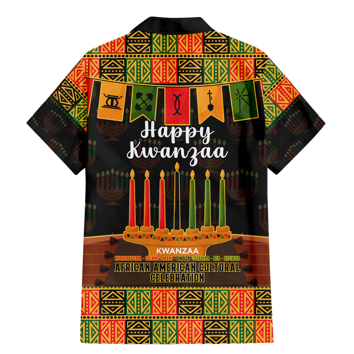 Happy Kwanzaa Family Matching Mermaid Dress and Hawaiian Shirt African-American Culture Celebration - Wonder Print Shop