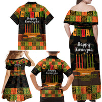 Happy Kwanzaa Family Matching Off Shoulder Maxi Dress and Hawaiian Shirt African-American Culture Celebration - Wonder Print Shop