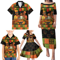 Happy Kwanzaa Family Matching Puletasi Dress and Hawaiian Shirt African-American Culture Celebration - Wonder Print Shop