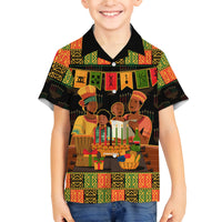 Happy Kwanzaa Family Matching Puletasi Dress and Hawaiian Shirt African-American Culture Celebration - Wonder Print Shop